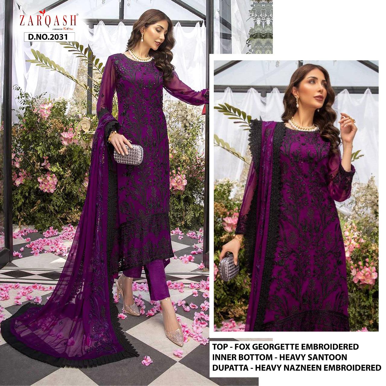 PAKISTANI SUITS D NO 2031 BY KHAYYIRA